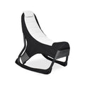 Sedia gaming Rocky in tessuto bicolore con base curva - Nero e bianco