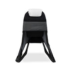 Sedia gaming Rocky in tessuto bicolore con base curva - Nero e bianco