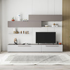 Parete attrezzata Kombat 260 colore bianco e light mocha
