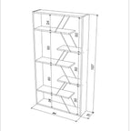 Libreria Tars bianca 84x24x157H RF1603242