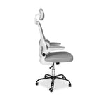 Poltrona ufficio ergonomica con ruote Vibes in rete grigio con base cromata