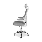 Poltrona ufficio ergonomica con ruote Vibes in rete grigio con base cromata