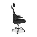 Poltrona ufficio ergonomica con ruote Vibes in rete nero con base cromata