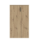 Mobile multiuso scarpiera 2 ante con 5 ripiani colore rovere 69x34x120H Lucio