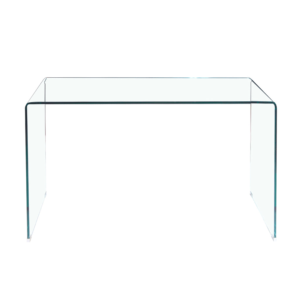 Consolle 120×40 cm in vetro temperato curvato Scarlett