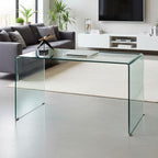 Consolle 120×40 cm in vetro temperato curvato Scarlett