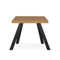 Tavolo fisso Marburg 80x80x74H con piano teak e struttura in acciaio antracite