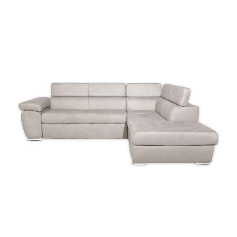 Divano letto angolare con penisola destra colore grigio chiaro - Fiona