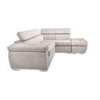 Divano letto angolare con penisola destra colore grigio chiaro - Fiona