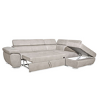 Divano letto angolare con penisola destra colore grigio chiaro - Fiona