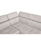 Divano letto angolare con penisola destra colore grigio chiaro - Fiona