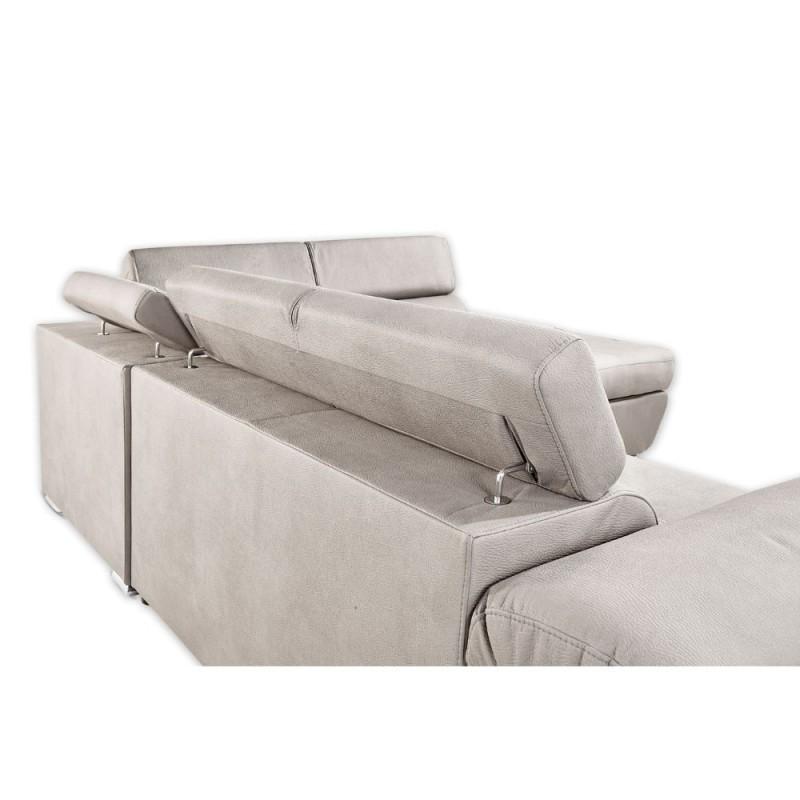 Divano letto angolare con penisola destra colore grigio chiaro - Fiona