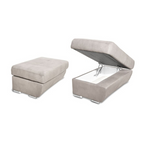 Divano letto angolare con penisola destra colore grigio chiaro - Fiona