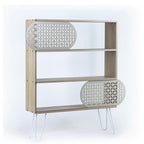 Libreria 3 ripiani Ilia rovere nero 94x25x117 MT1905121