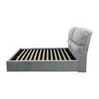 Letto matrimoniale Sofaback contenitore in tessuto grigio chiaro 178x222x120H