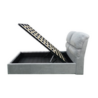 Letto matrimoniale Sofaback contenitore in tessuto grigio chiaro 178x222x120H
