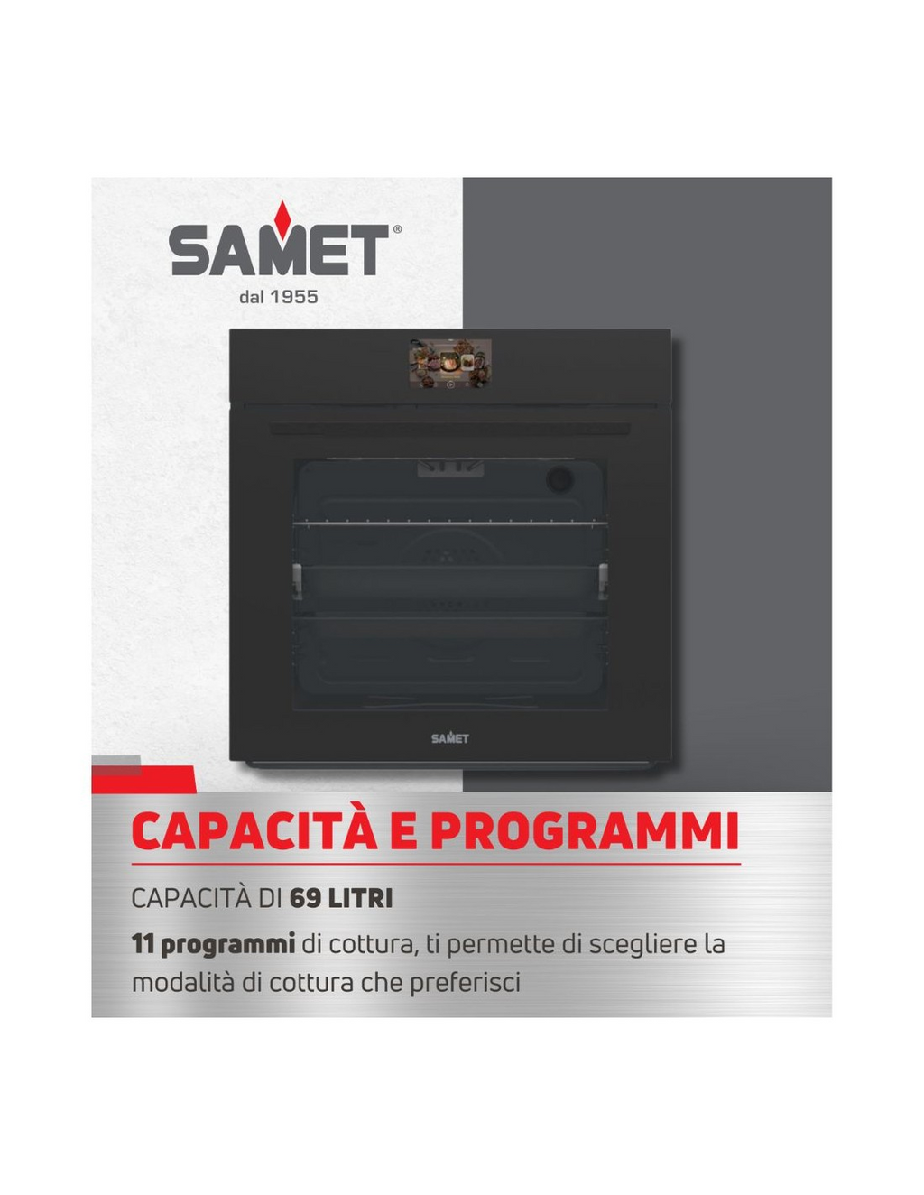 Forno elettrico multifunzione classe A colore nero opaco - Tempest