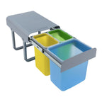 Pattumiera estraibile con 3 contenitori differenti colori vari - Ekko