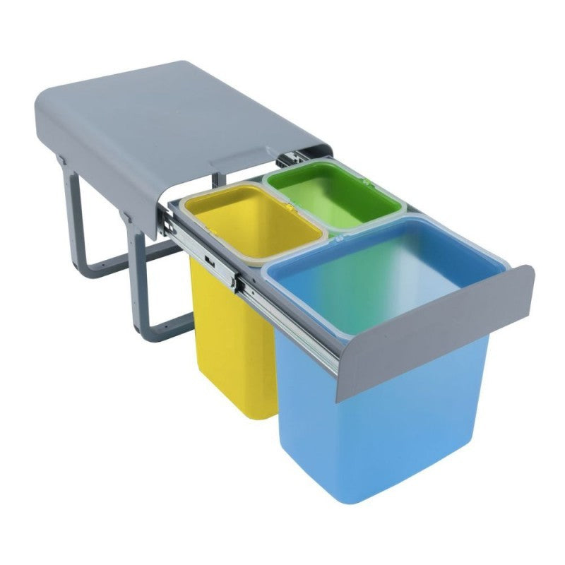 Pattumiera estraibile con 3 contenitori differenti colori vari - Ekko