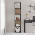 Libreria struttura in metallo nero e cubotti colore sandstone 36.2x39x179H Vale Mini