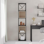 Libreria struttura in metallo nero e cubotti colore sandstone 36.2x39x179H Vale Mini
