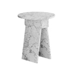 Tavolino da salotto Chen effetto marmo carrara bianco - Eleganza minimalista per ogni ambiente