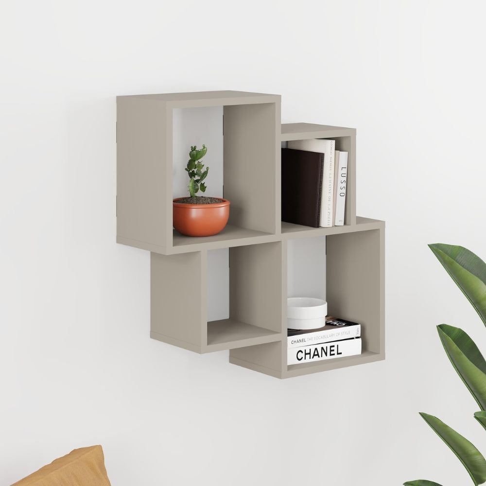 Mensola Oyo con 4 scomparti - Funzionalità e design in finitura Sandstone