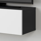 Mobile porta TV sospeso Francy antracite bianco ante a ribalta