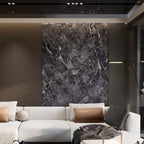 Pannello decorativo effetto marmo nero lucido 122x300 PANGH35