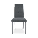Lot de 2 Chaises rembourrées avec structure en bois et tissu gris - Eric