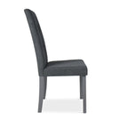 Lot de 2 Chaises rembourrées avec structure en bois et tissu gris - Eric
