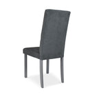 Lot de 2 Chaises rembourrées avec structure en bois et tissu gris - Eric
