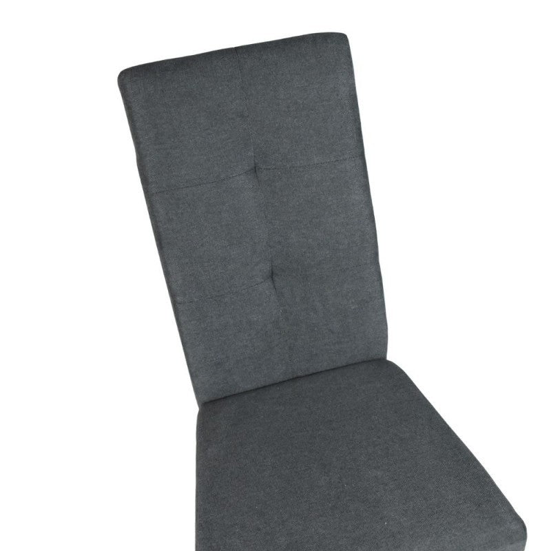 Lot de 2 Chaises rembourrées avec structure en bois et tissu gris - Eric
