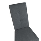Lot de 2 Chaises rembourrées avec structure en bois et tissu gris - Eric