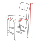 Tabouret en bois avec revêtement en tissu gris - Alex