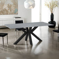 Tavolo Germany piano ceramica effetto marmo grigio opaco 180x90 cm.