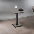 Tavolo quadrato con gamba in metallo 68x75H cm colore grigio cemento Carvel