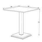 Tavolo Quadrato Carvel ossido: Eleganza e Stile Distintivo per Ogni Spazio 68x68x75H