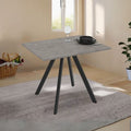 Tavolo rettangolare fisso con piano colore grigio cemento e gambe nere 90x70 cm Lucas