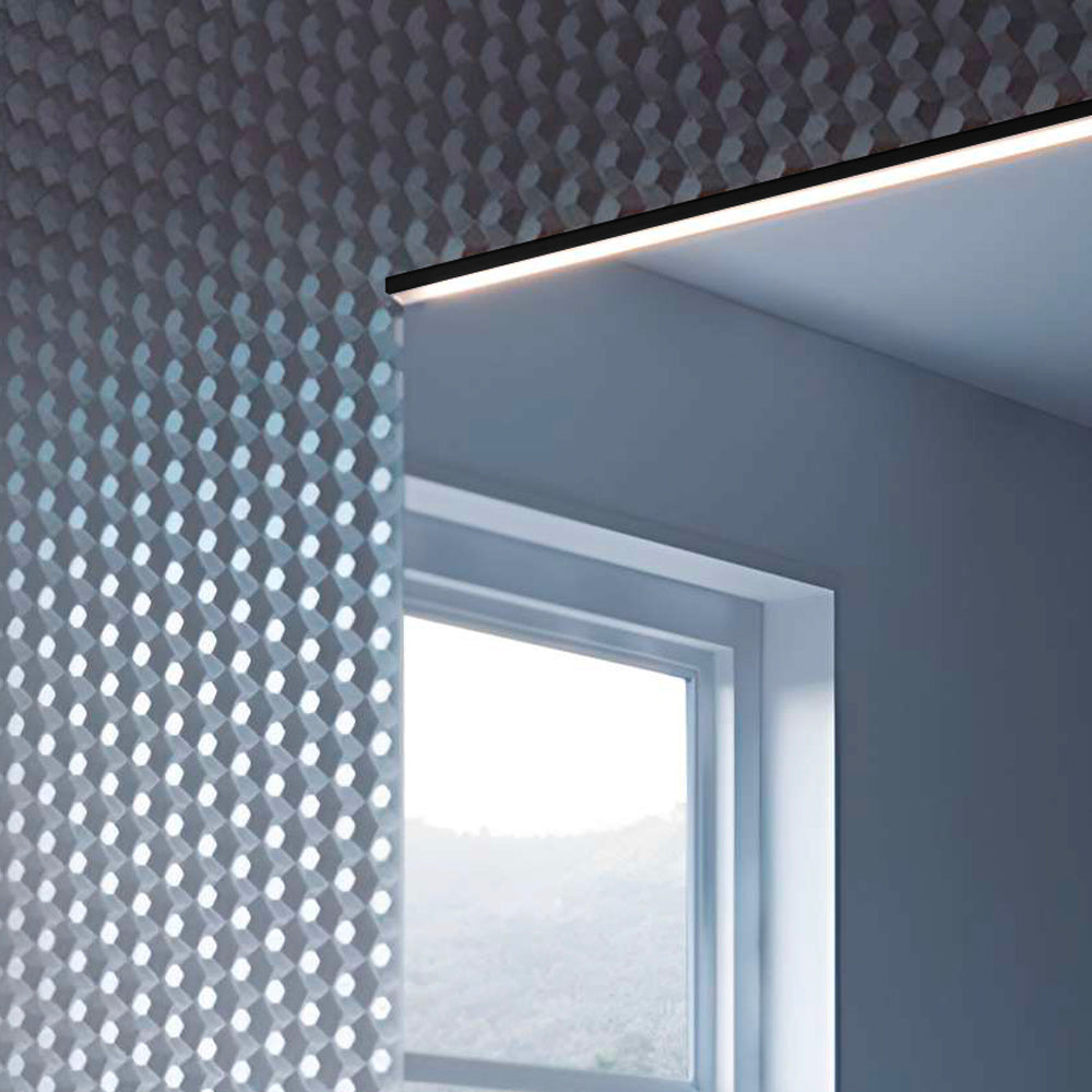 Profilo illuminazione LED bagno 600 mm nero opaco - Walk