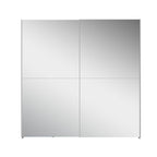 Armadio 2 ante scorrevoli a specchio 190x61x190.5H colore bianco Elio