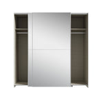 Armadio 2 ante scorrevoli a specchio 190x61x190.5H colore bianco Elio