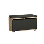 Scarpiera con pouff Dragoshoe noce e nero