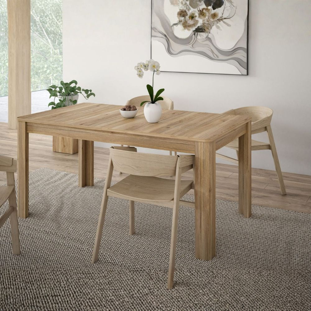 Tavolo rettangolare allungabile 160/206 cm con allunga centrale colore rovere Mono