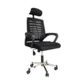 Sedia ufficio tessuto microforato colore nero Kizi