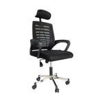 Sedia ufficio tessuto microforato colore nero Kizi