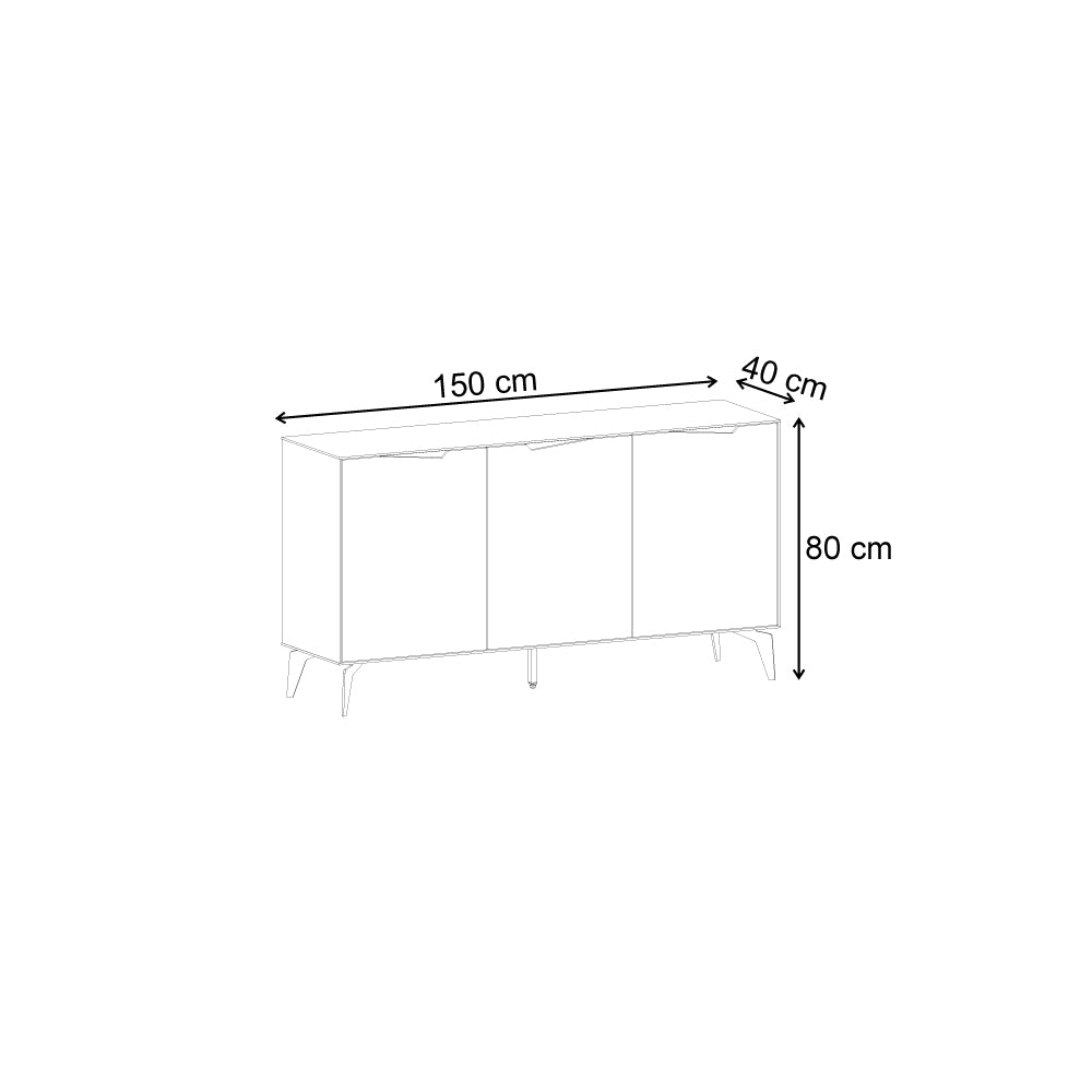 MK294272 ENFILADE JADEN COULEUR SANDSTONE AVEC 3 PORTES