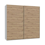 Armadio 2 ante scorrevoli rovere e bianco 170x61x210.5H Elio