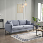 3-Sitzer-Schlafsofa, hellgrauer Stoff - Fly