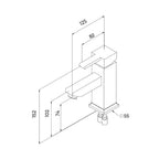 Mitigeur lavabo de salle de bain en laiton finition chromée - Quadra
